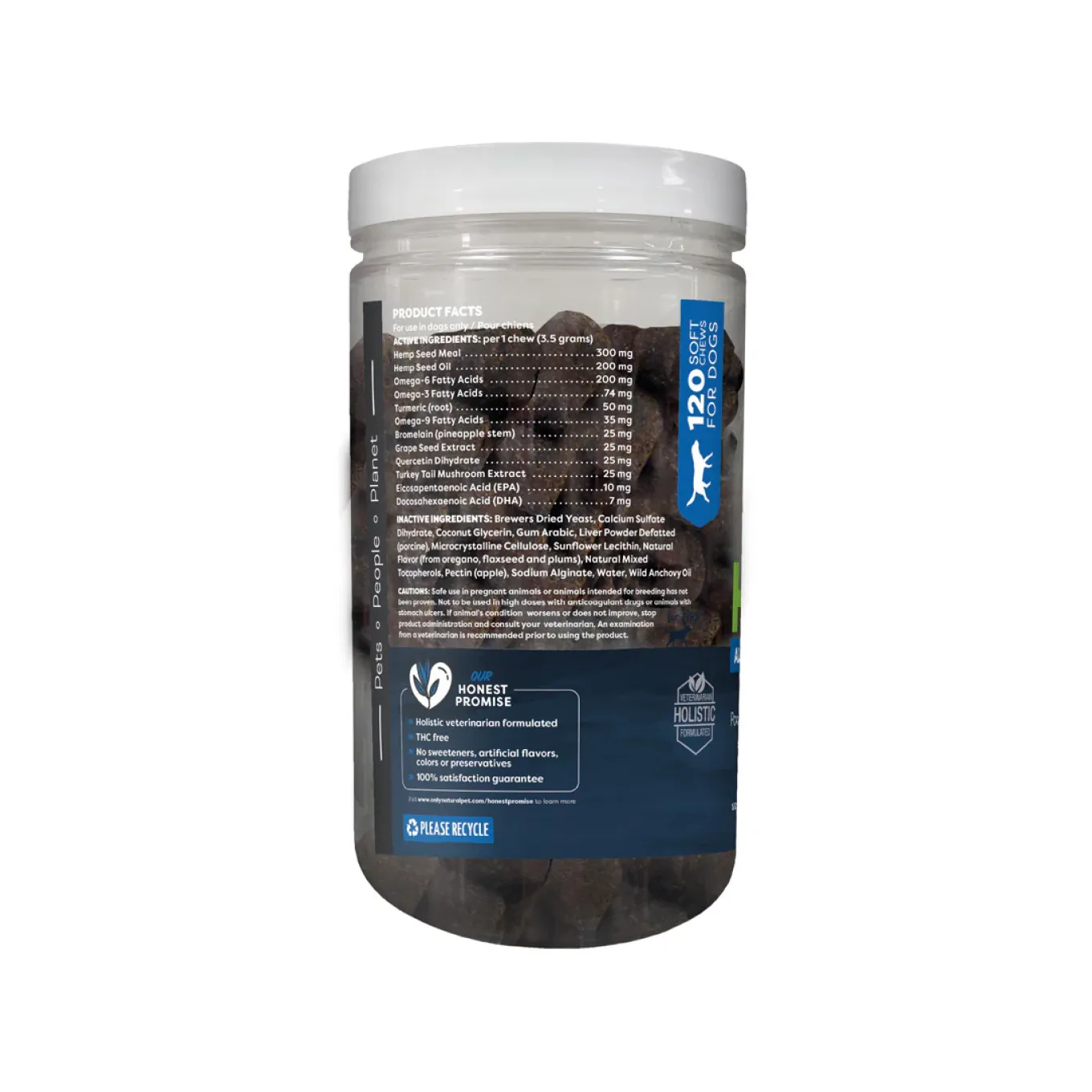 Only Natural Pet Hemp Allergy Skin & Coat Soft Chews for Dogs
