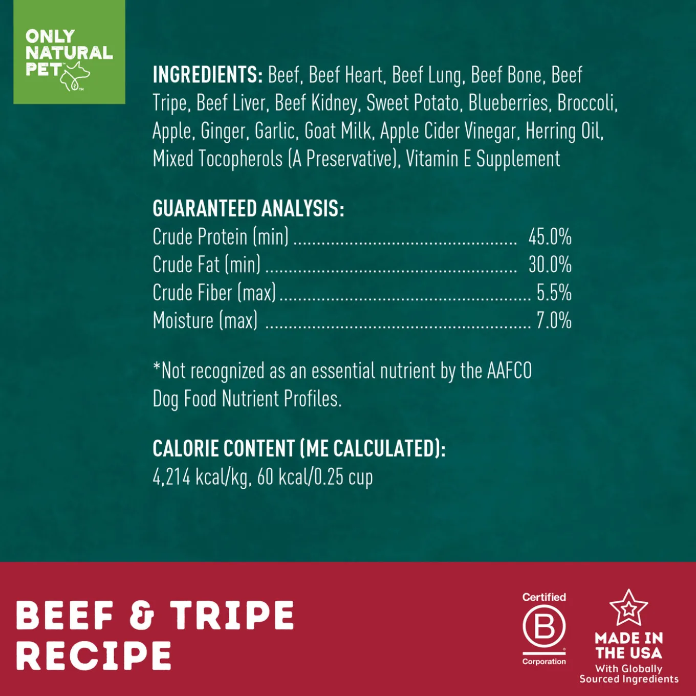 Only Natural Pet Raw Toppers Freeze-Dried Recipe Meal Topper for Dogs