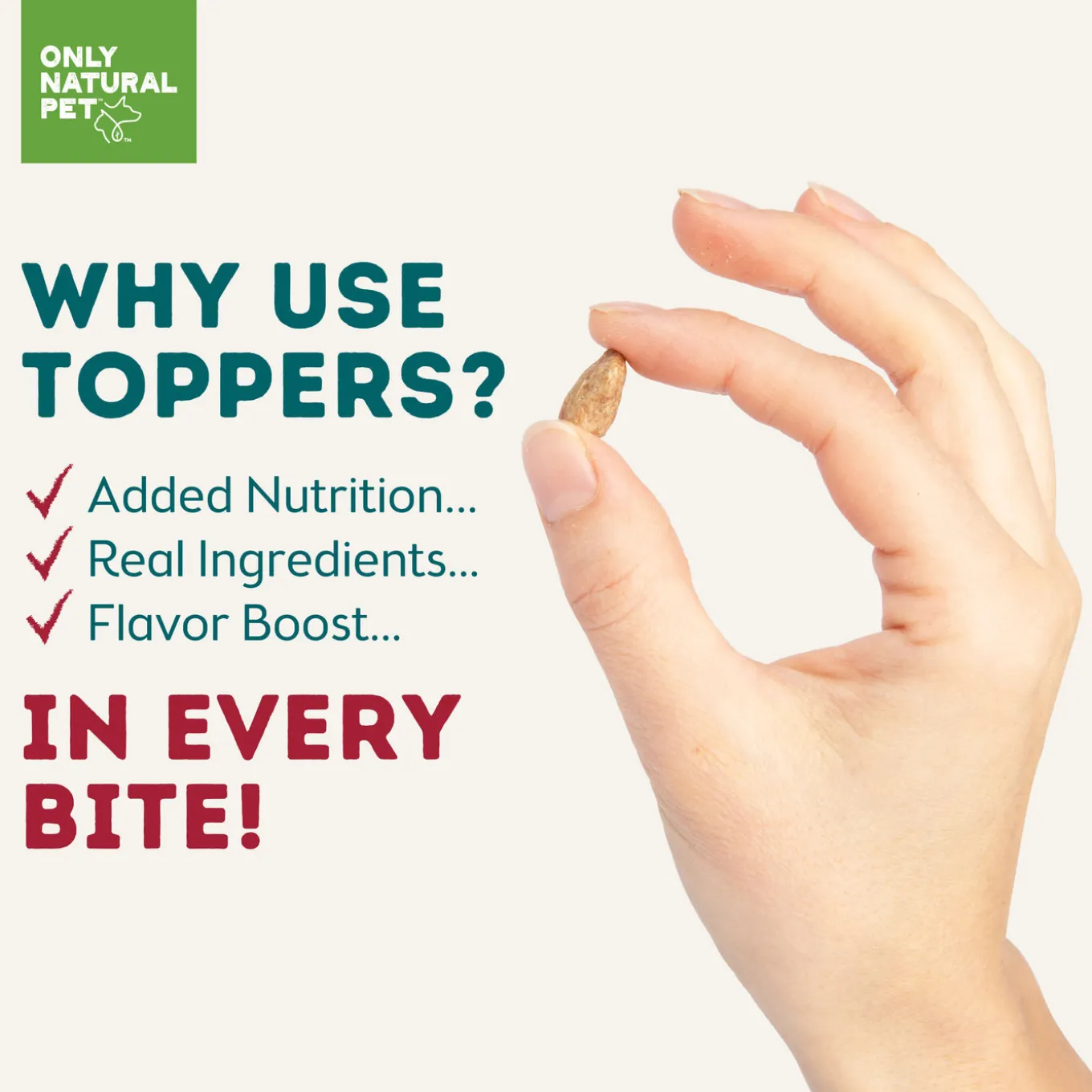 Only Natural Pet Raw Toppers Freeze-Dried Recipe Meal Topper for Dogs