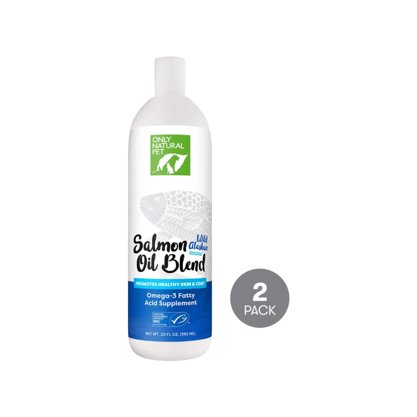 Only Natural Pet Wild Alaskan Salmon Oil Blend for Dogs & Cats