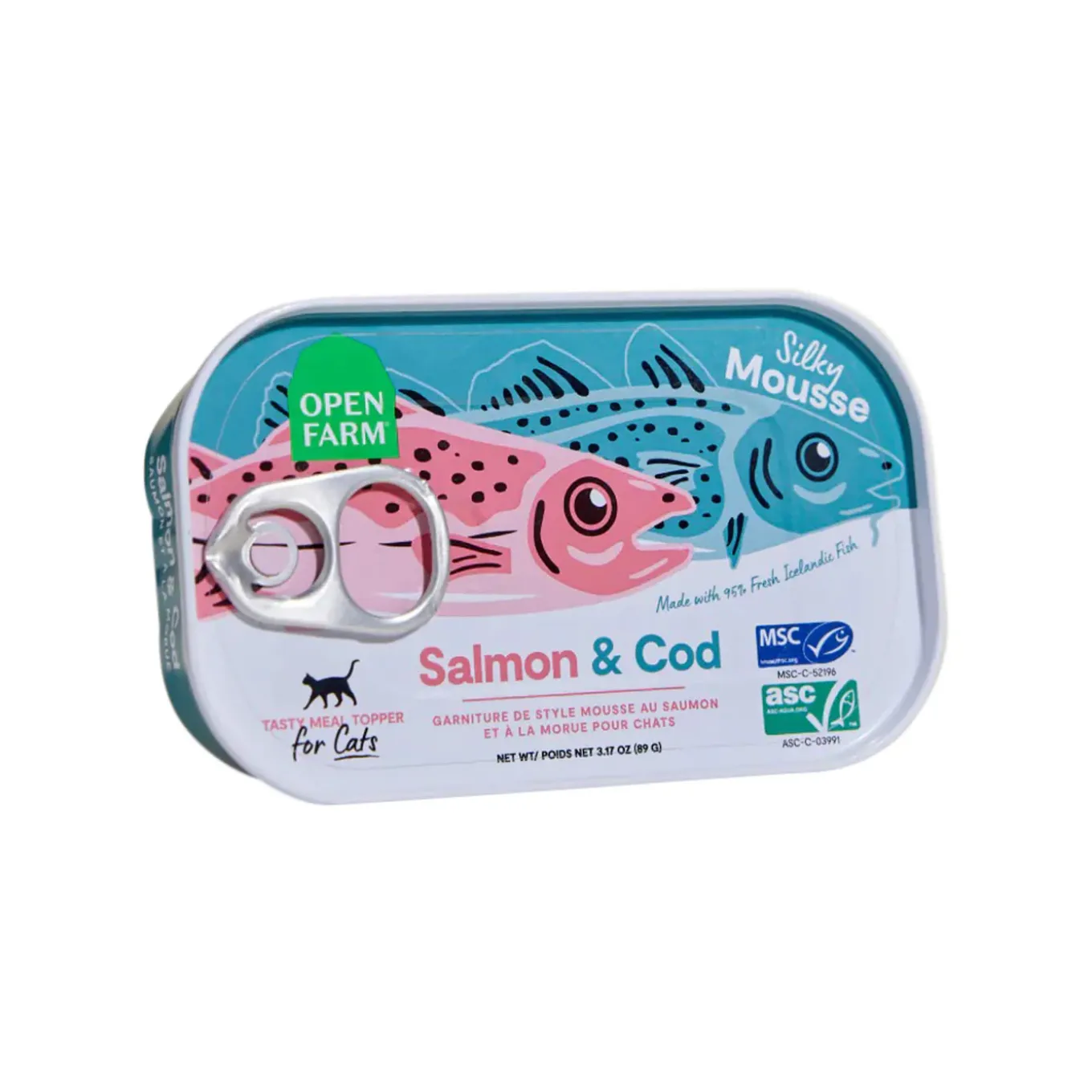 Open Farm Icelandic Fish Wet Topper for Cats 3.17 oz (Case of 17)