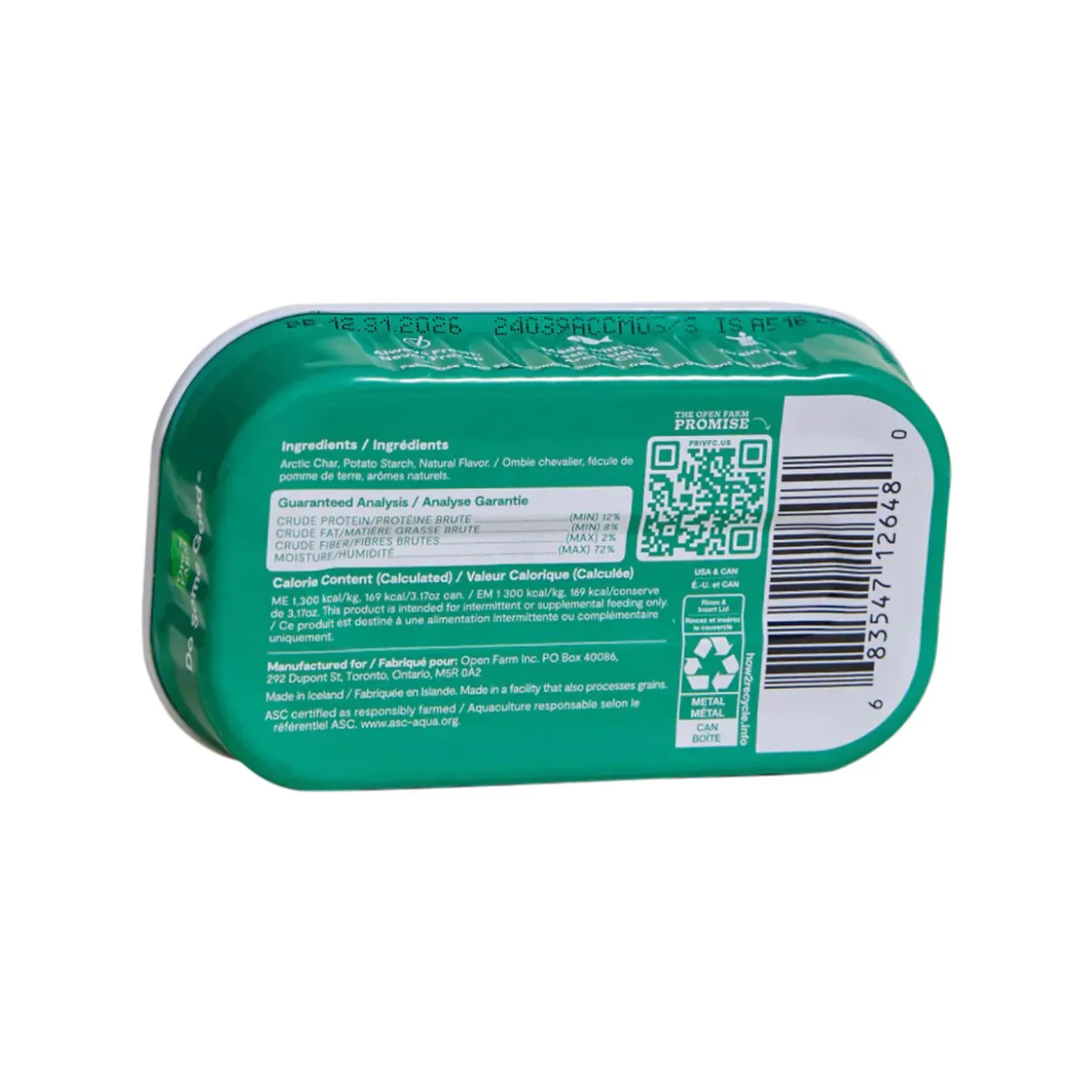 Open Farm Icelandic Fish Wet Topper for Cats 3.17 oz (Case of 17)
