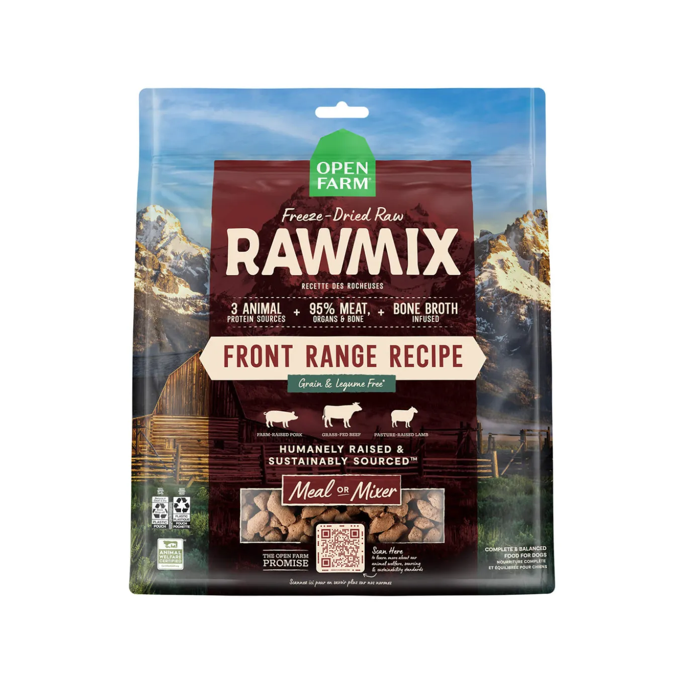 Open Farm Grain Free Freeze Dried Rawmix Morsels Dog Food