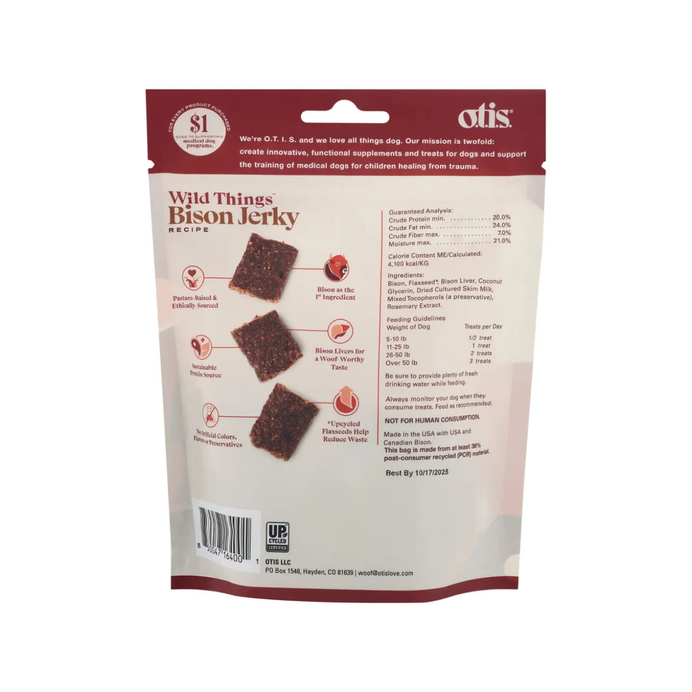O.T.I.S. Wild Things Jerky Treats for Dogs