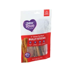 Paw Love Grass-Fed Beef Bully Sticks for Dogs