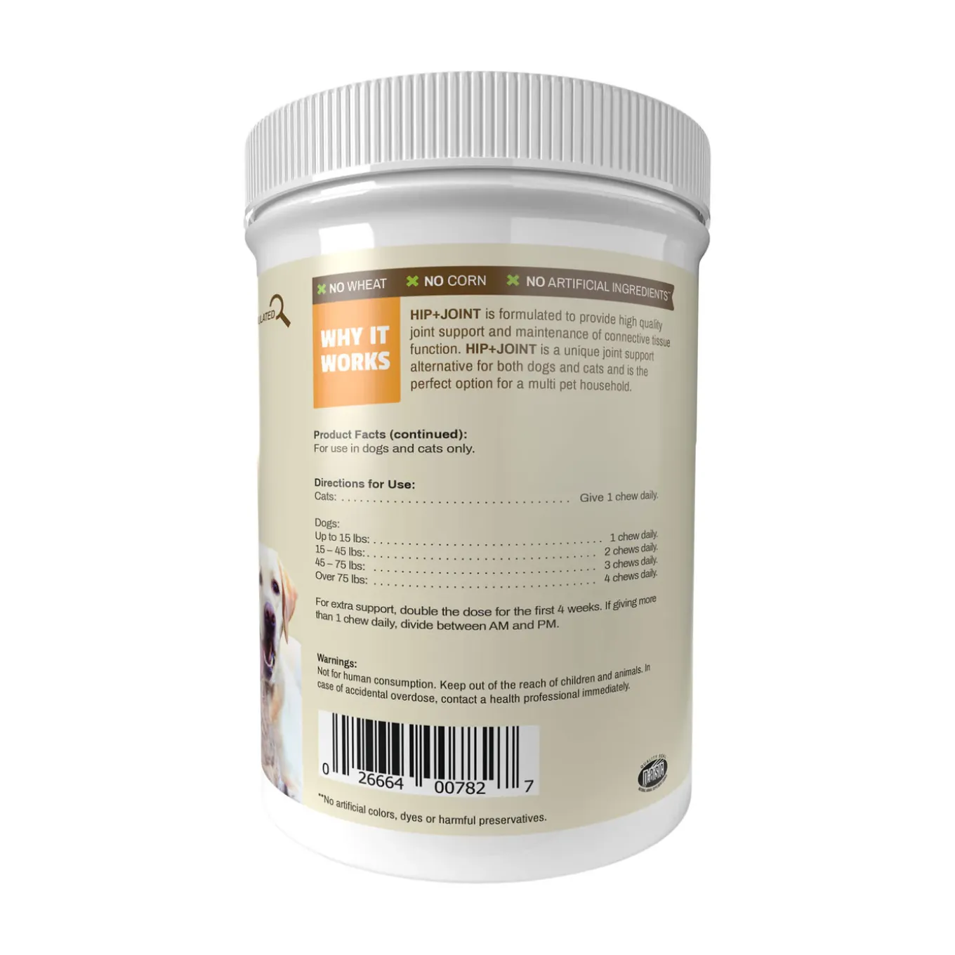 Pet Naturals Hip and Joint Supplements for Dogs and Cats