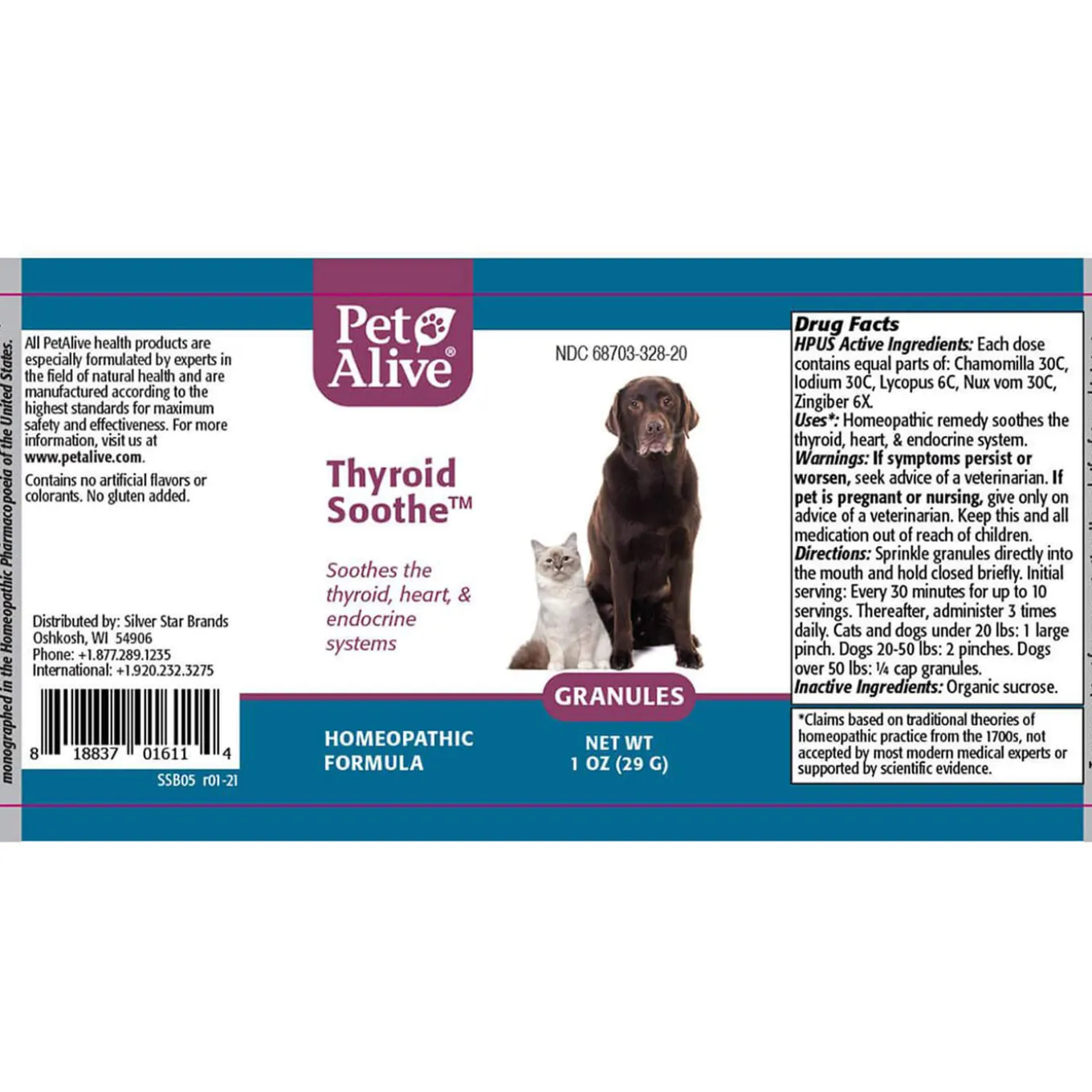PetAlive Thyroid Soothe Homeopathic Remedy for Dogs & Cats