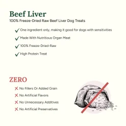 360 Pet Nutrition Freeze Dried Liver Treats for Dogs