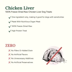 360 Pet Nutrition Freeze Dried Liver Treats for Dogs