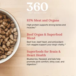 360 Pet Nutrition Freeze Dried Raw Complete Meal for Dogs