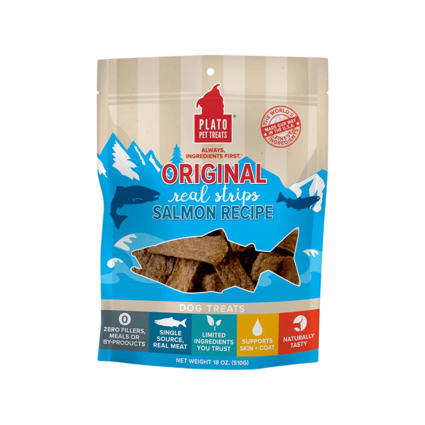 Plato Original Real Strips Jerky Treats for Dogs