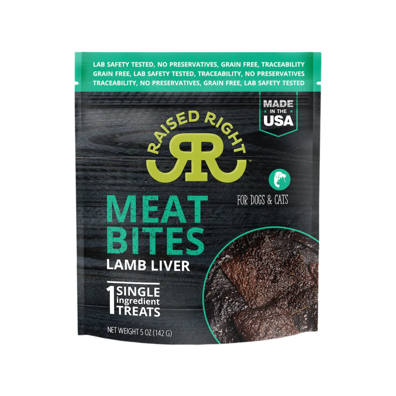 Raised Right Meat Bites Liver Treats for Dogs & Cats