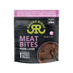 Raised Right Meat Bites Liver Treats for Dogs & Cats