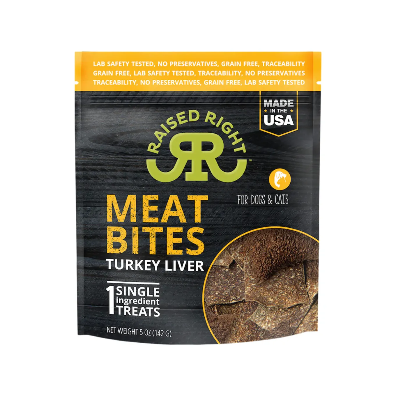 Raised Right Meat Bites Liver Treats for Dogs & Cats