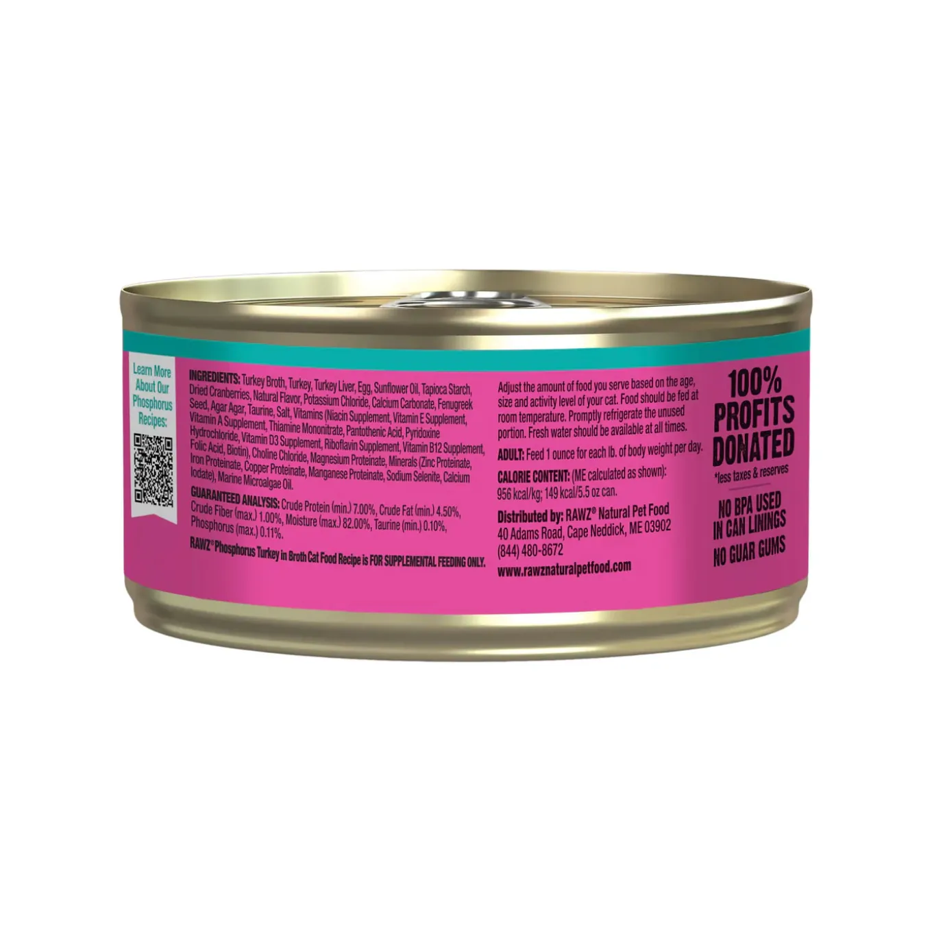 RAWZ Low Phosphorous Pate Wet Cat Food