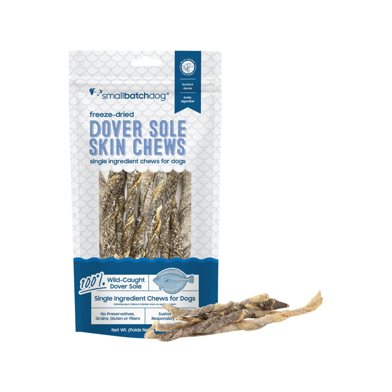 SmallBatch Freeze Dried Fish Skin Chews for Dogs