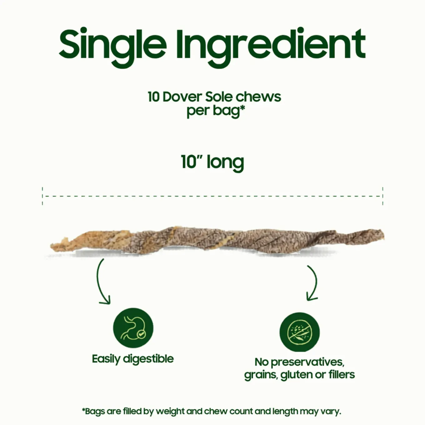 SmallBatch Freeze Dried Fish Skin Chews for Dogs