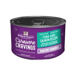 Stella & Chewy's Carnivore Cravings Savory Shreds Tuna & Salmon Wet Cat Food