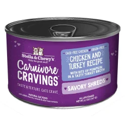 Stella & Chewy's Carnivore Cravings Savory Shreds Chicken & Turkey Wet Cat Food