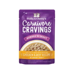 Stella & Chewy's Cravings Morsels with Gravy Cat Food 2.8 oz Case of 24