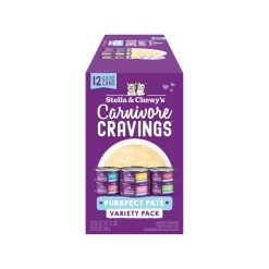 Stella & Chewy's Cravings Morsels Pate Variety Pack Cat Food 2.8 oz Case of 24