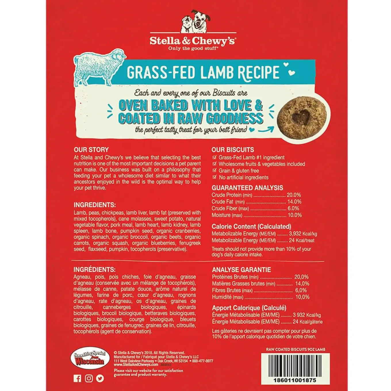Stella & Chewy's Raw Coated Biscuit Freeze Dried Dog Treat