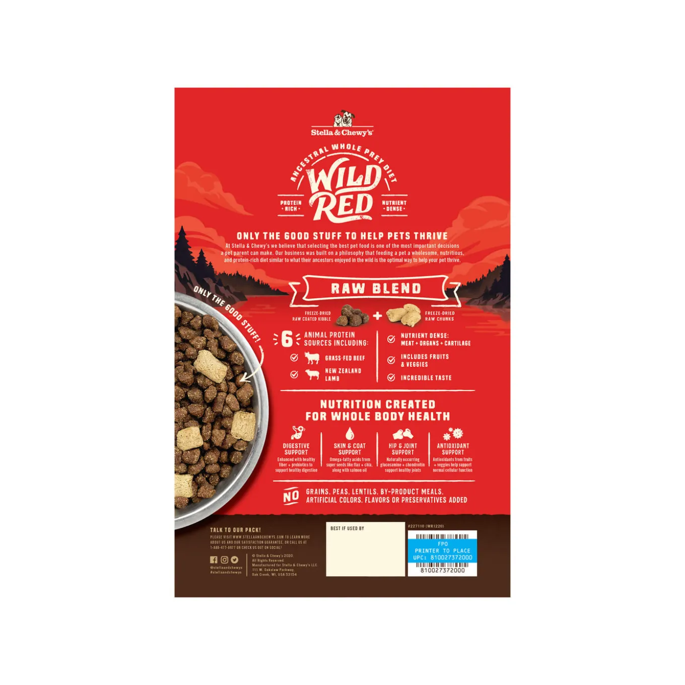 Stella & Chewy's Wild Red Raw Blend Grain Free Dry Dog Food