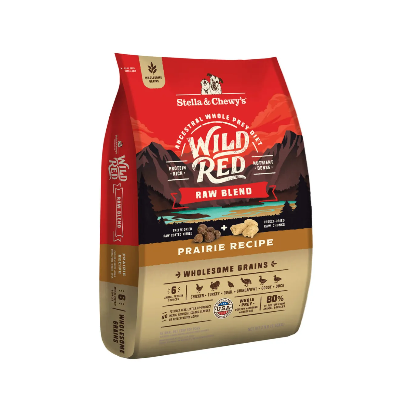 Stella & Chewy's Wild Red Raw Blend Wholesome Grains Dry Dog Food