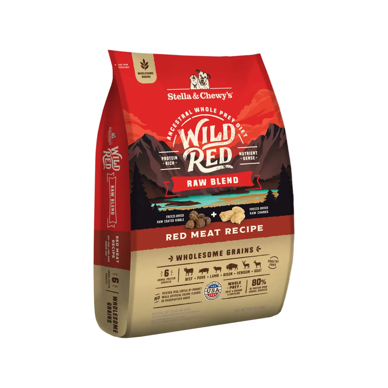 Stella & Chewy's Wild Red Raw Blend Wholesome Grains Dry Dog Food