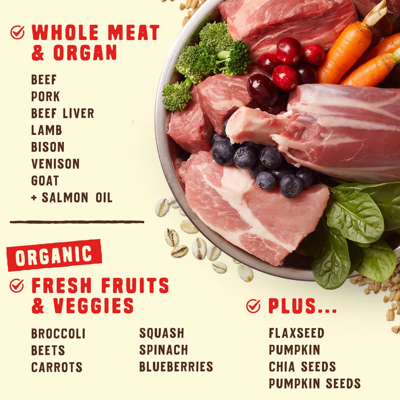 Stella & Chewy's Wild Red Raw Blend Wholesome Grains Dry Dog Food