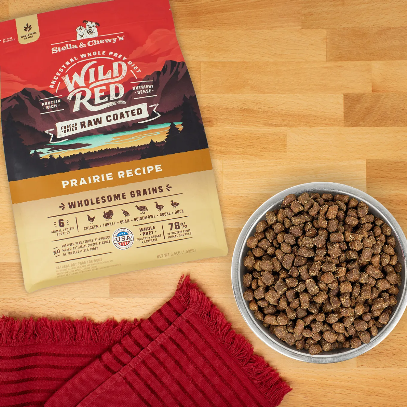 Stella & Chewy's Wild Red Raw Coated Wholesome Grains Dry Dog Food