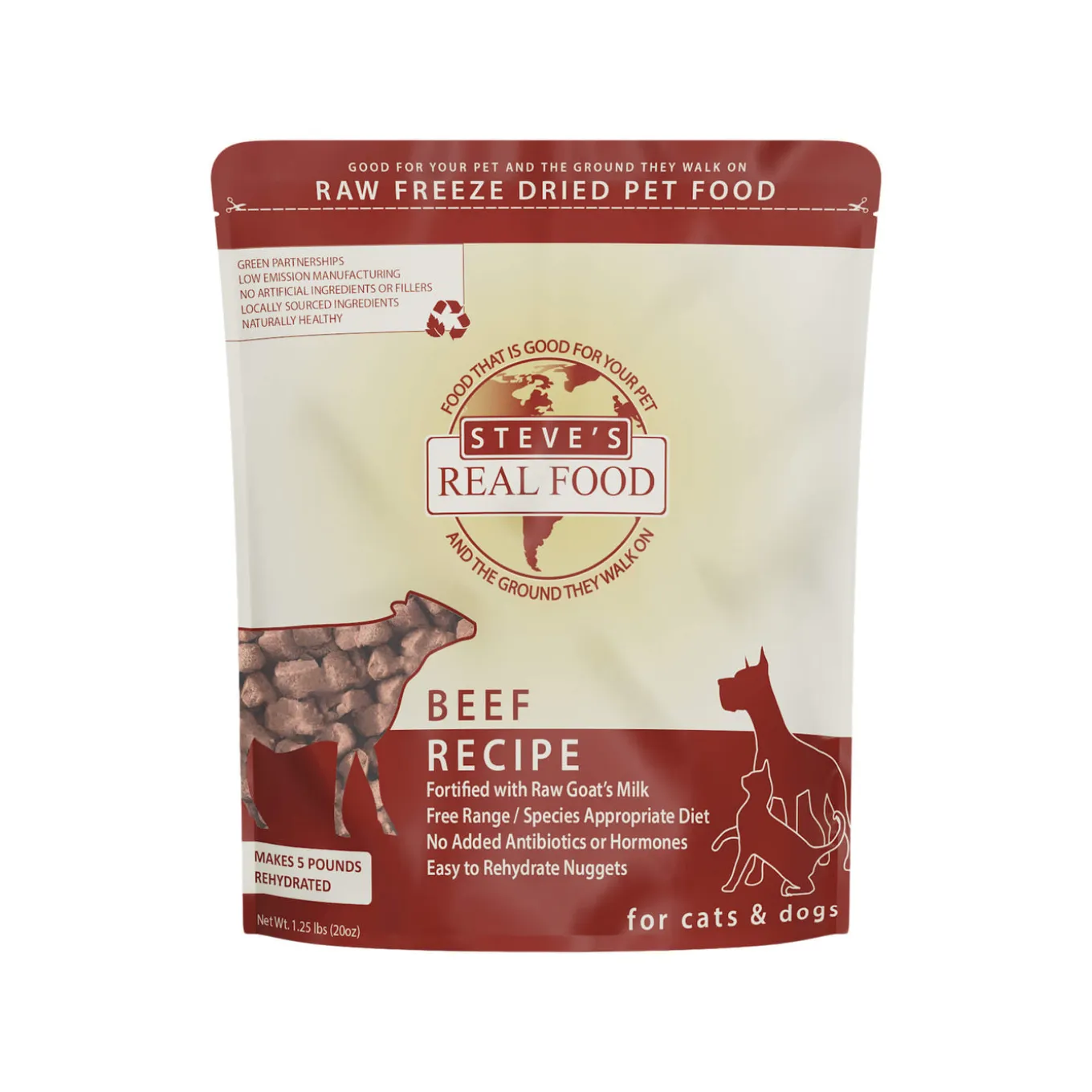 Steve's Real Food 1.25 lb Freeze Dried Nuggets for Dogs