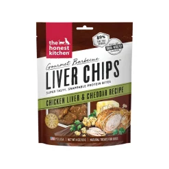 The Honest Kitchen Gourmet Barbecue Liver Chips 4 oz Treats for Dogs