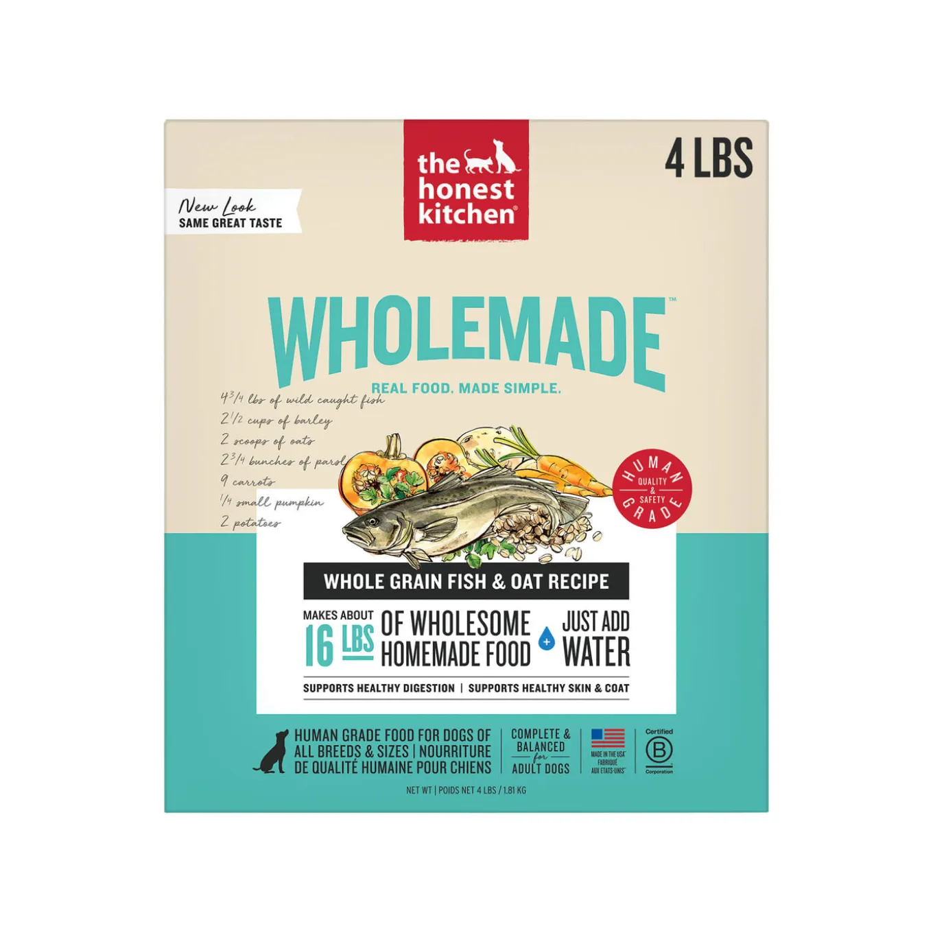 The Honest Kitchen Wholemade Whole Grain Dehydrated Dog Food