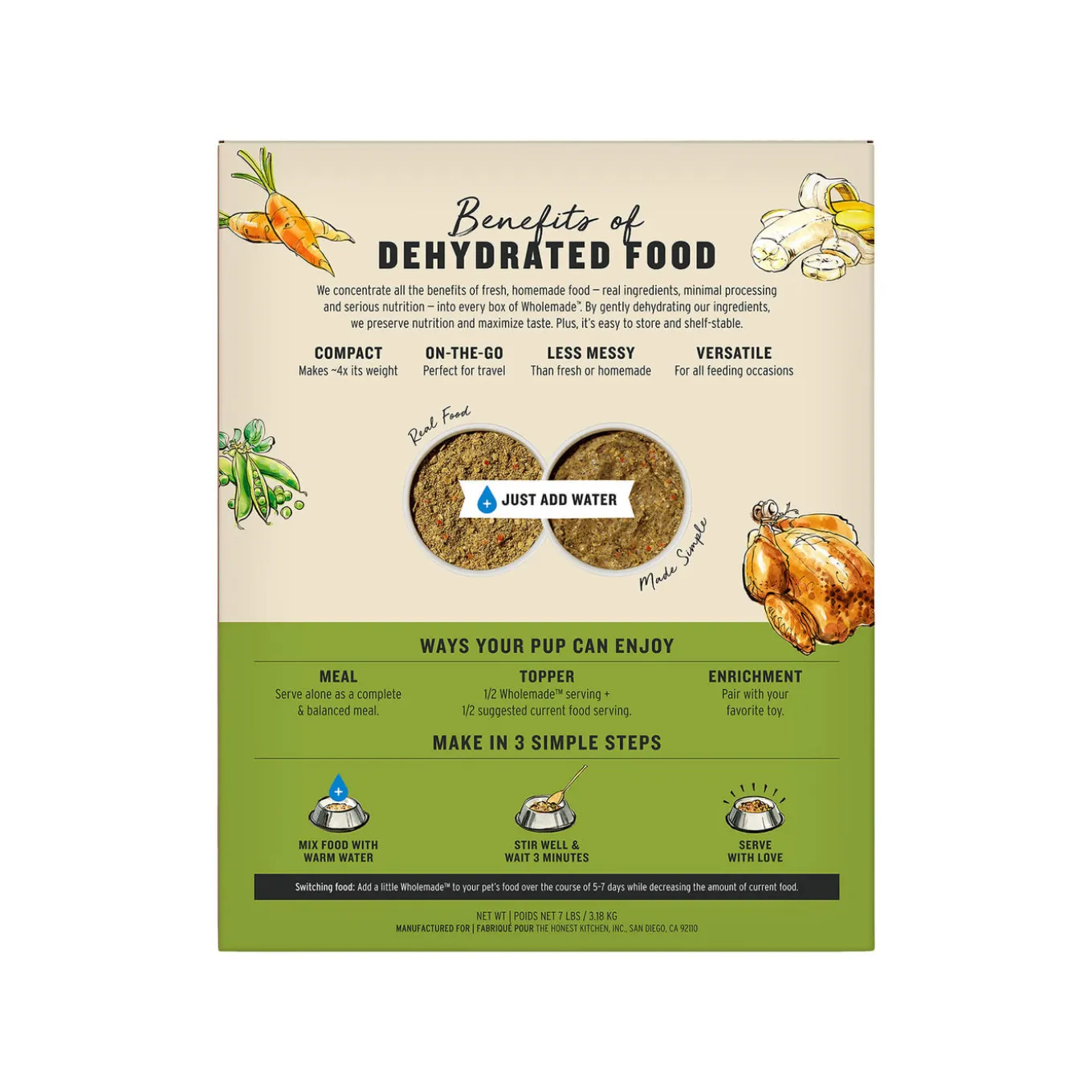 The Honest Kitchen Wholemade Whole Grain Dehydrated Dog Food
