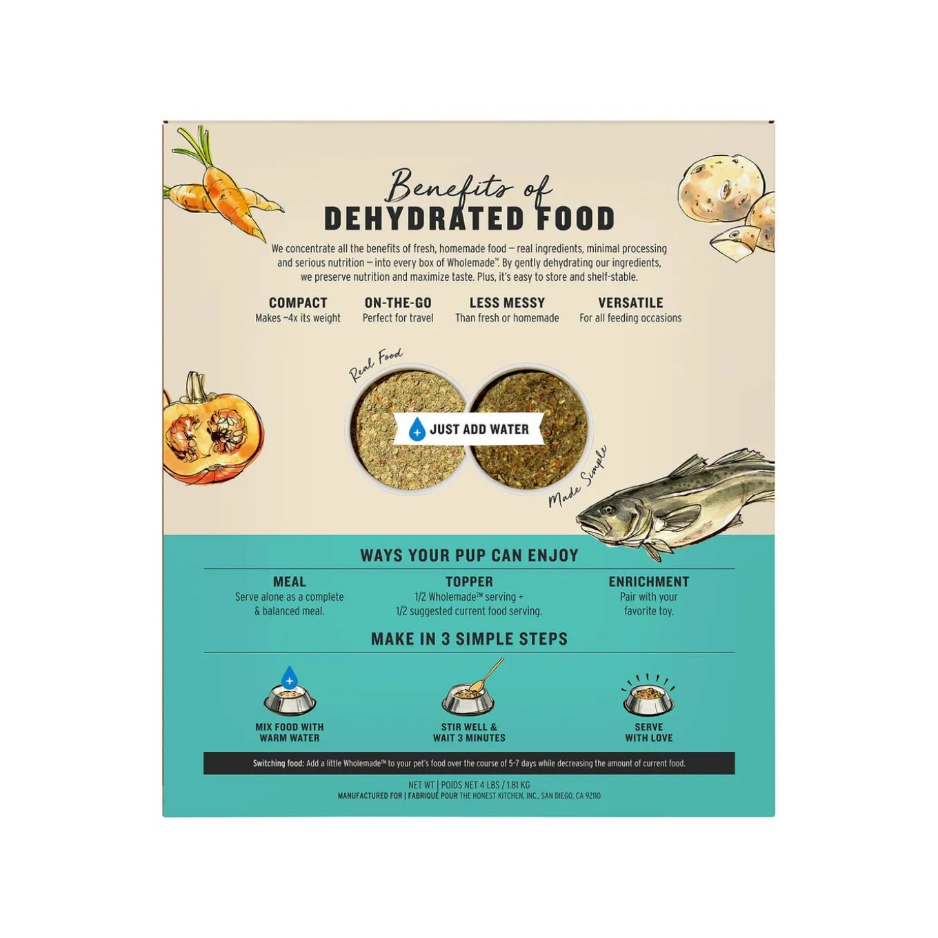 The Honest Kitchen Wholemade Whole Grain Dehydrated Dog Food