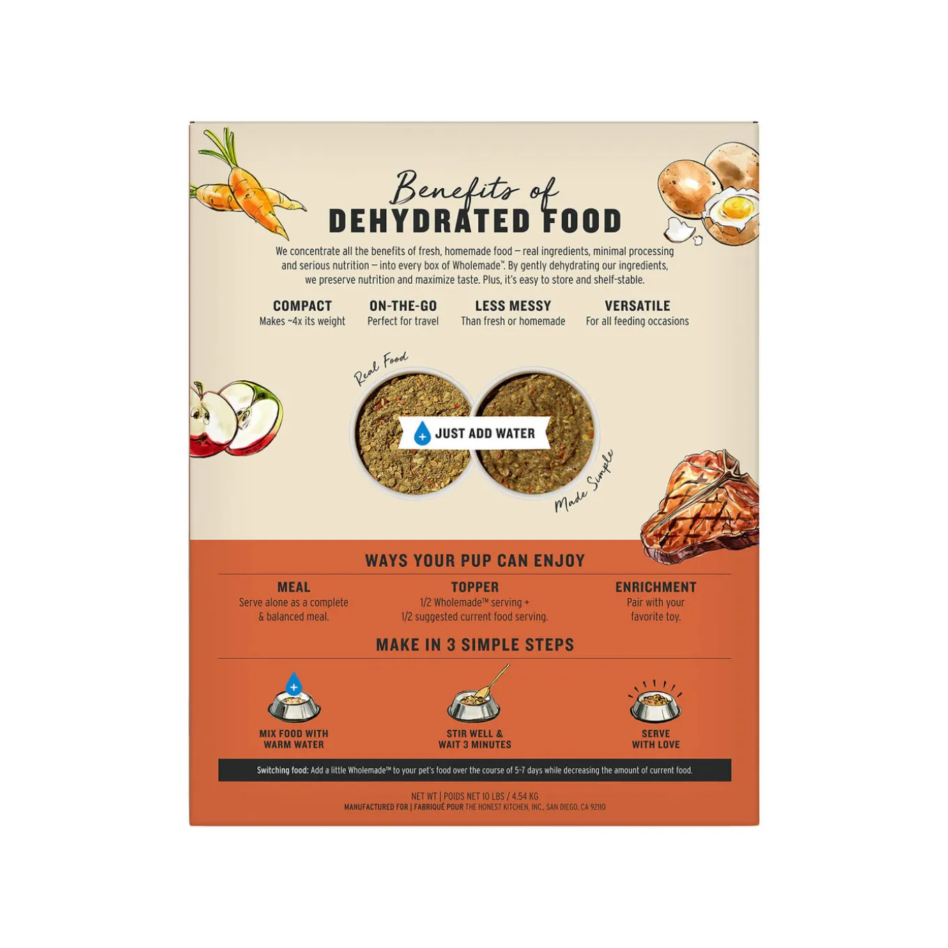 The Honest Kitchen Wholemade Whole Grain Dehydrated Dog Food