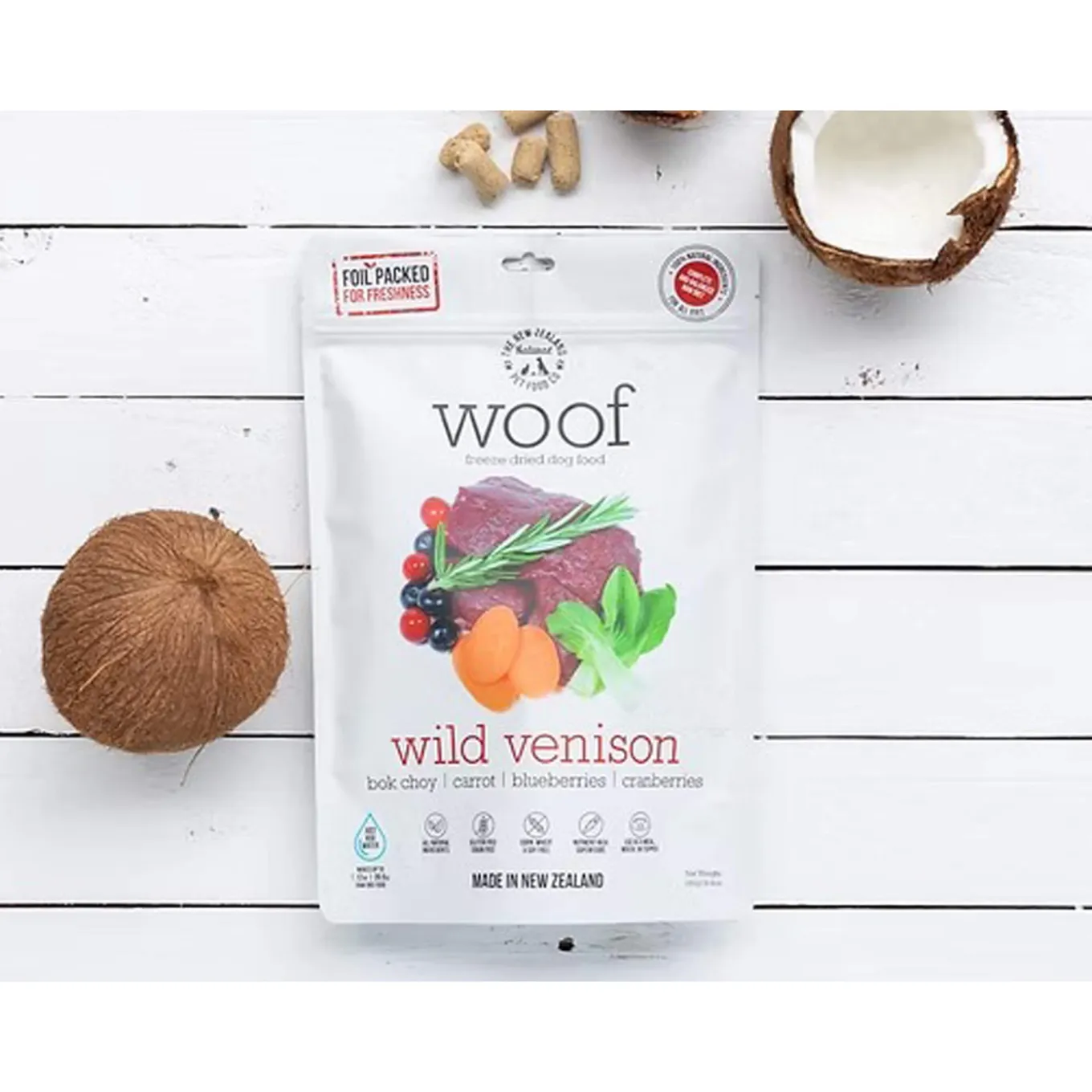 The New Zealand Natural Pet Food Co. WOOF Freeze Dried Dog Food