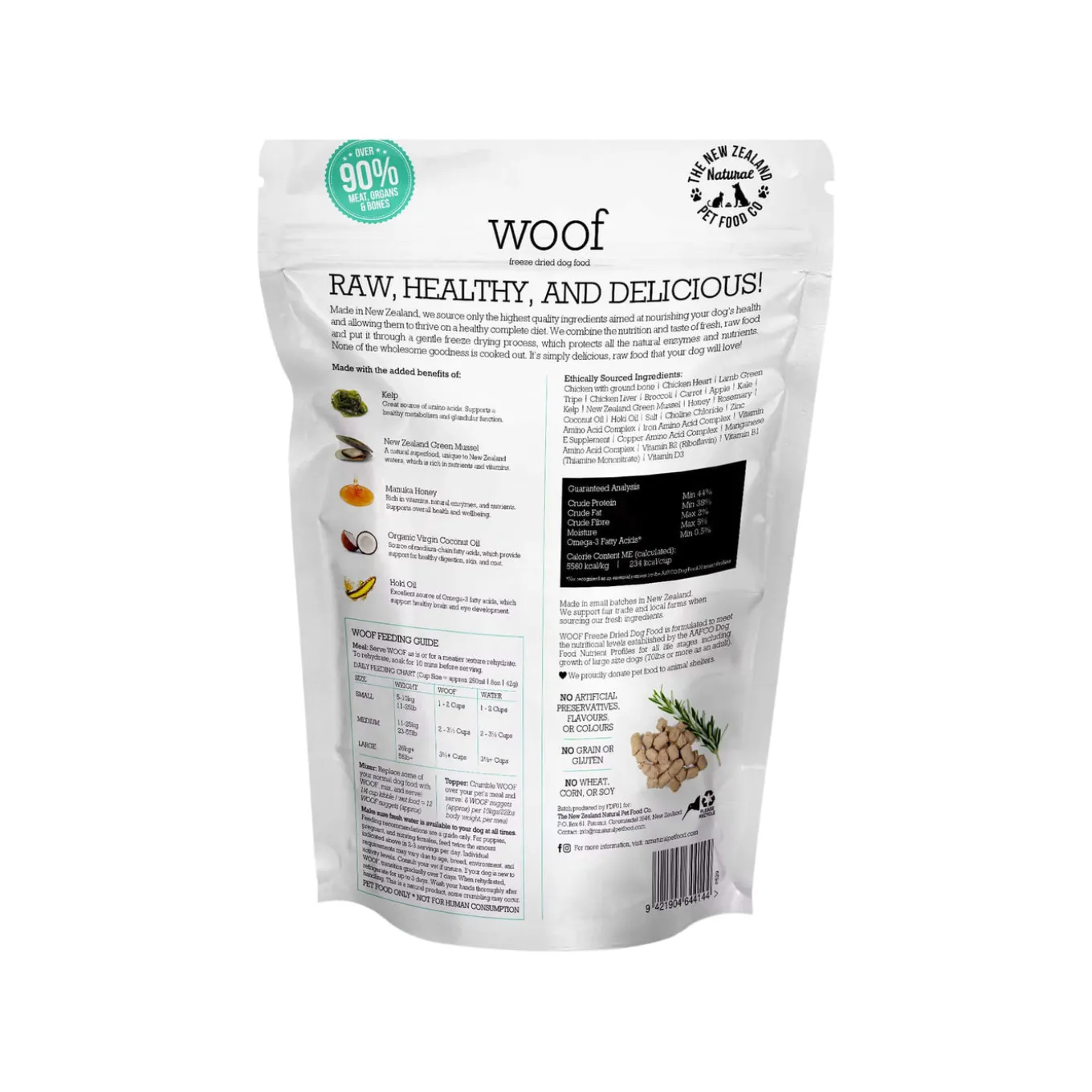 The New Zealand Natural Pet Food Co. WOOF Freeze Dried Dog Food