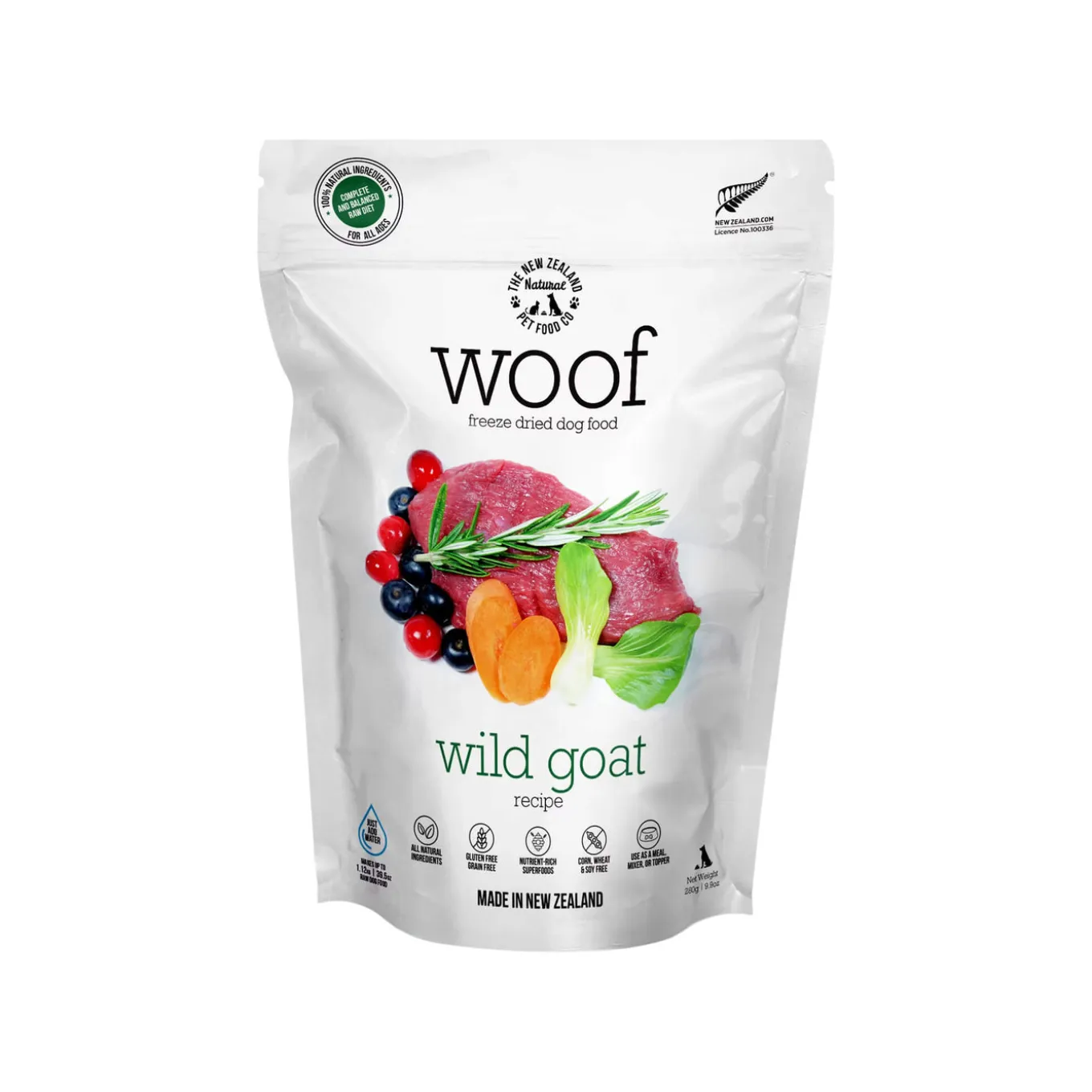 The New Zealand Natural Pet Food Co. WOOF Freeze Dried Dog Food