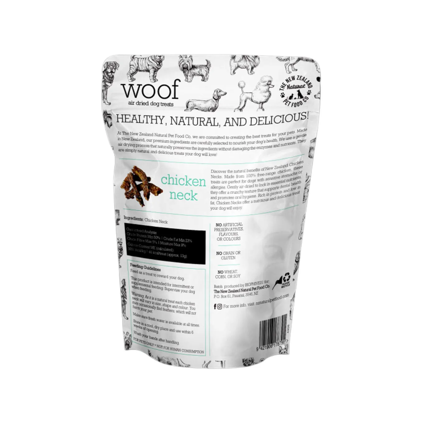 The New Zealand Natural Pet Food Co. WOOF Air Dried Dog Treats