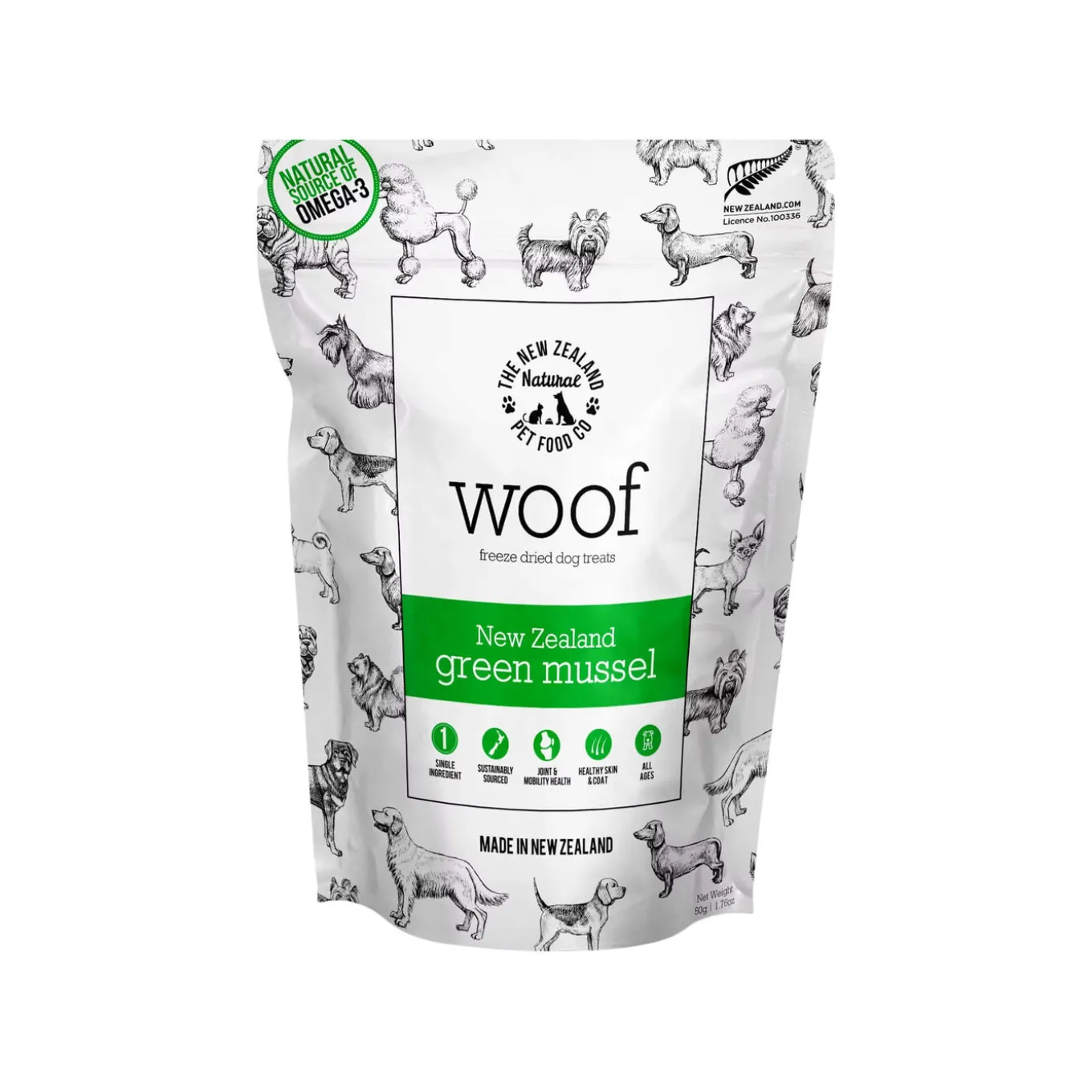 The New Zealand Natural Pet Food Co. WOOF Freeze Dried Dog Treats