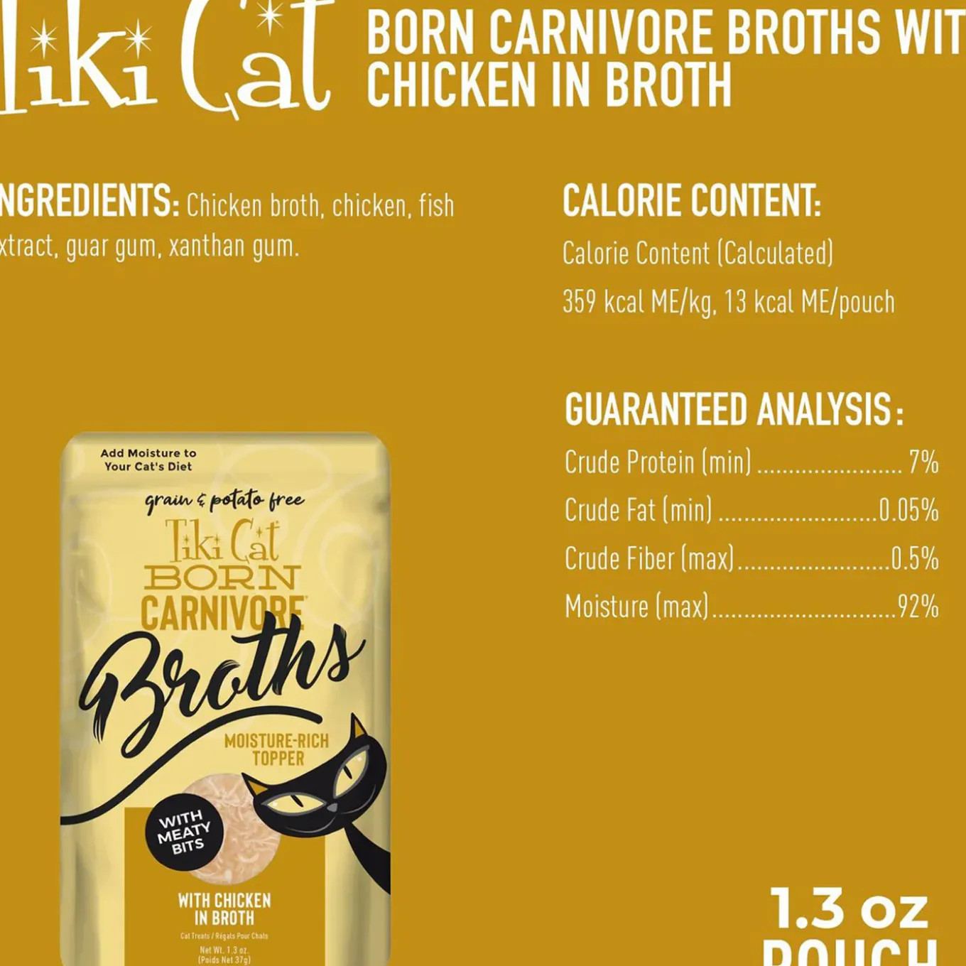 Tiki Cat Born Carnivore Broths Wet Cat Food Topper