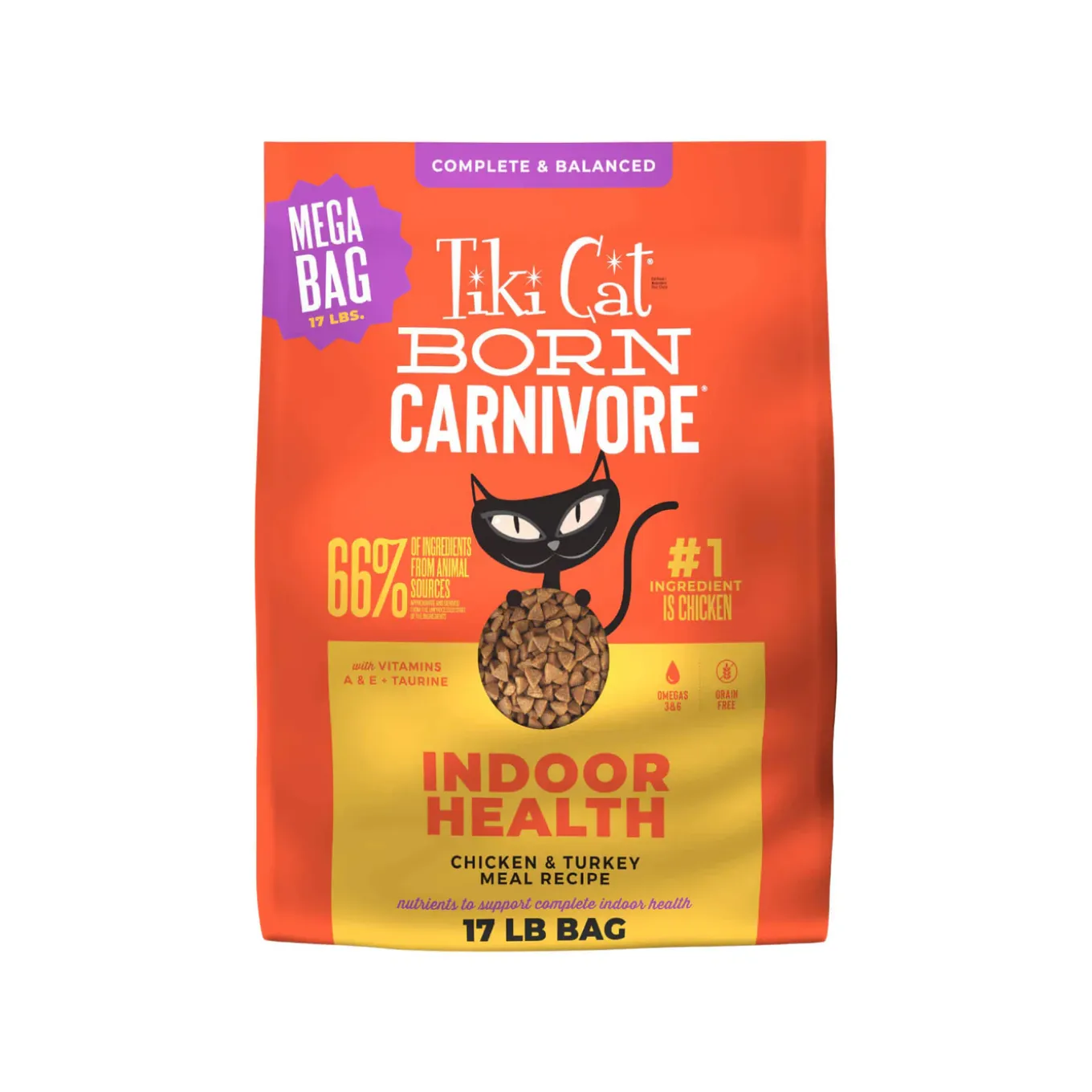 Tiki Cat Born Carnivore Indoor Health Grain-Free Dry Cat Food