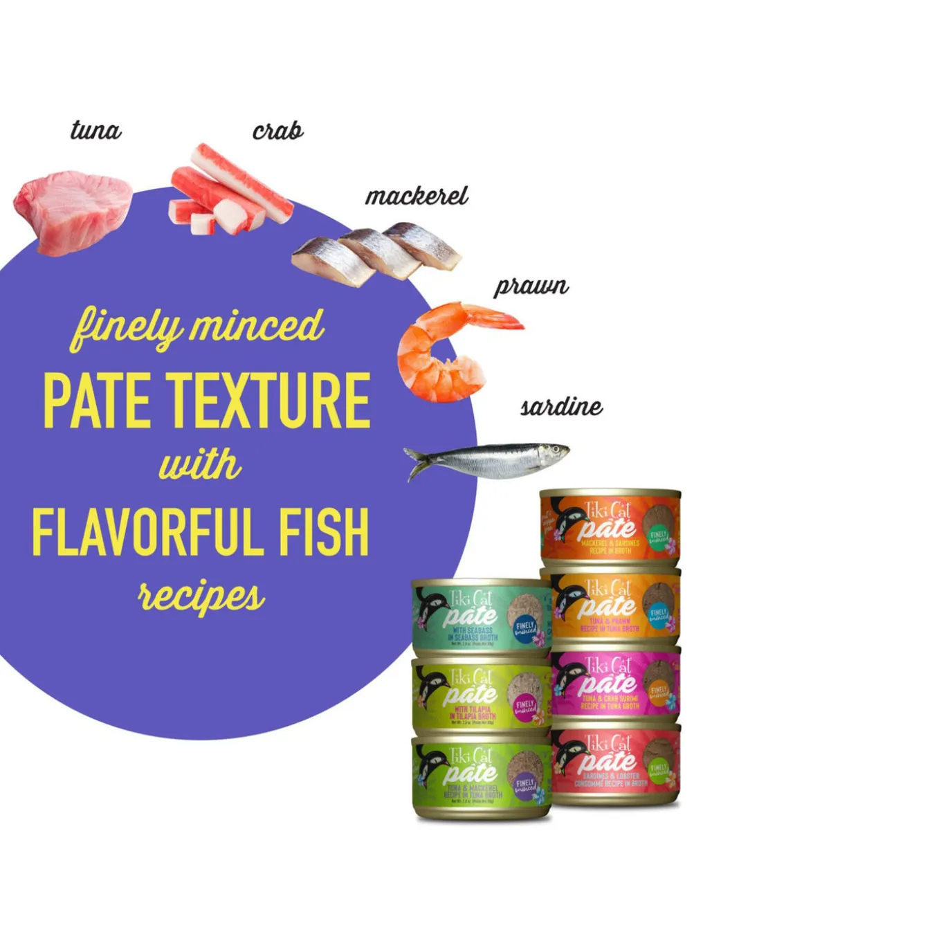 Tiki Cat Fish Favorites Pate Wet Cat Food