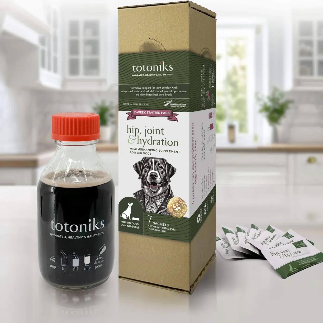 Totoniks Hip, Joint & Hydration Venison Blood Dehydrated Topper for Dogs