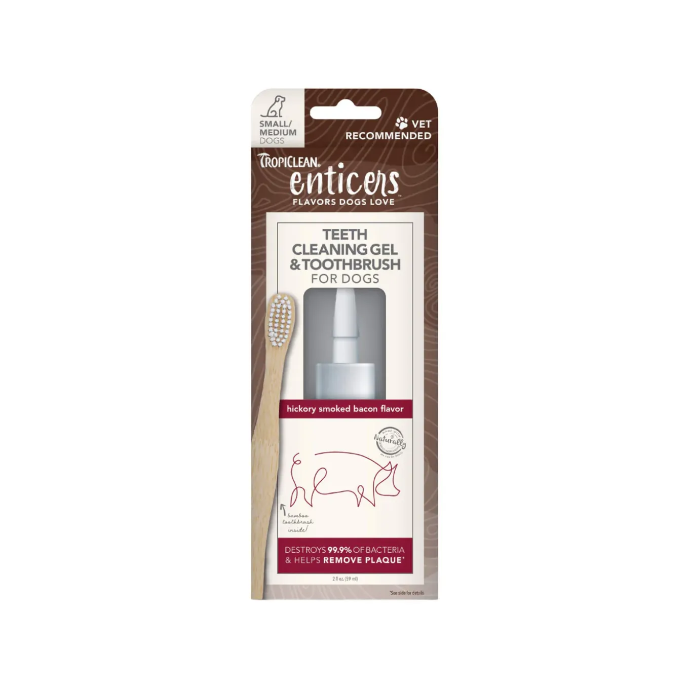 TropiClean Enticers Toothbrush & Toothpaste Combo for Dogs