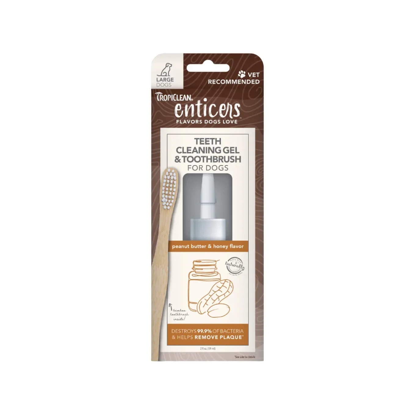 TropiClean Enticers Toothbrush & Toothpaste Combo for Dogs