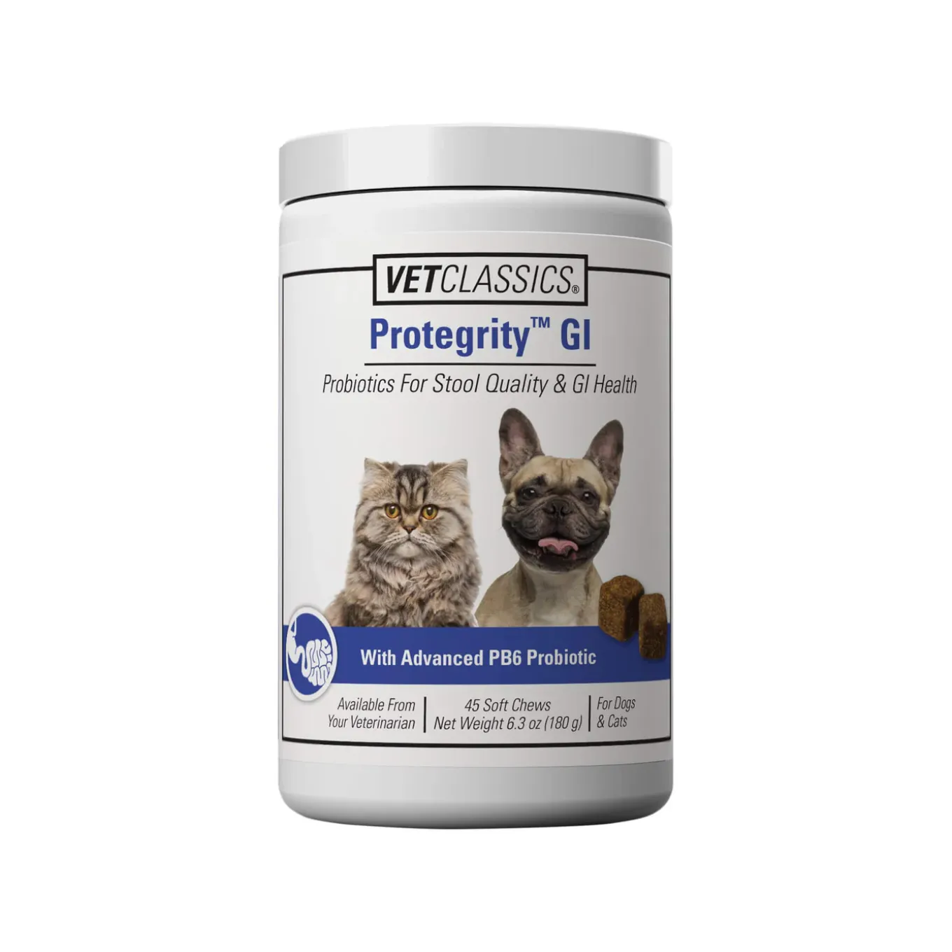 VetClassics Protegrity GI Probiotic Soft Chews for Dogs & Cats
