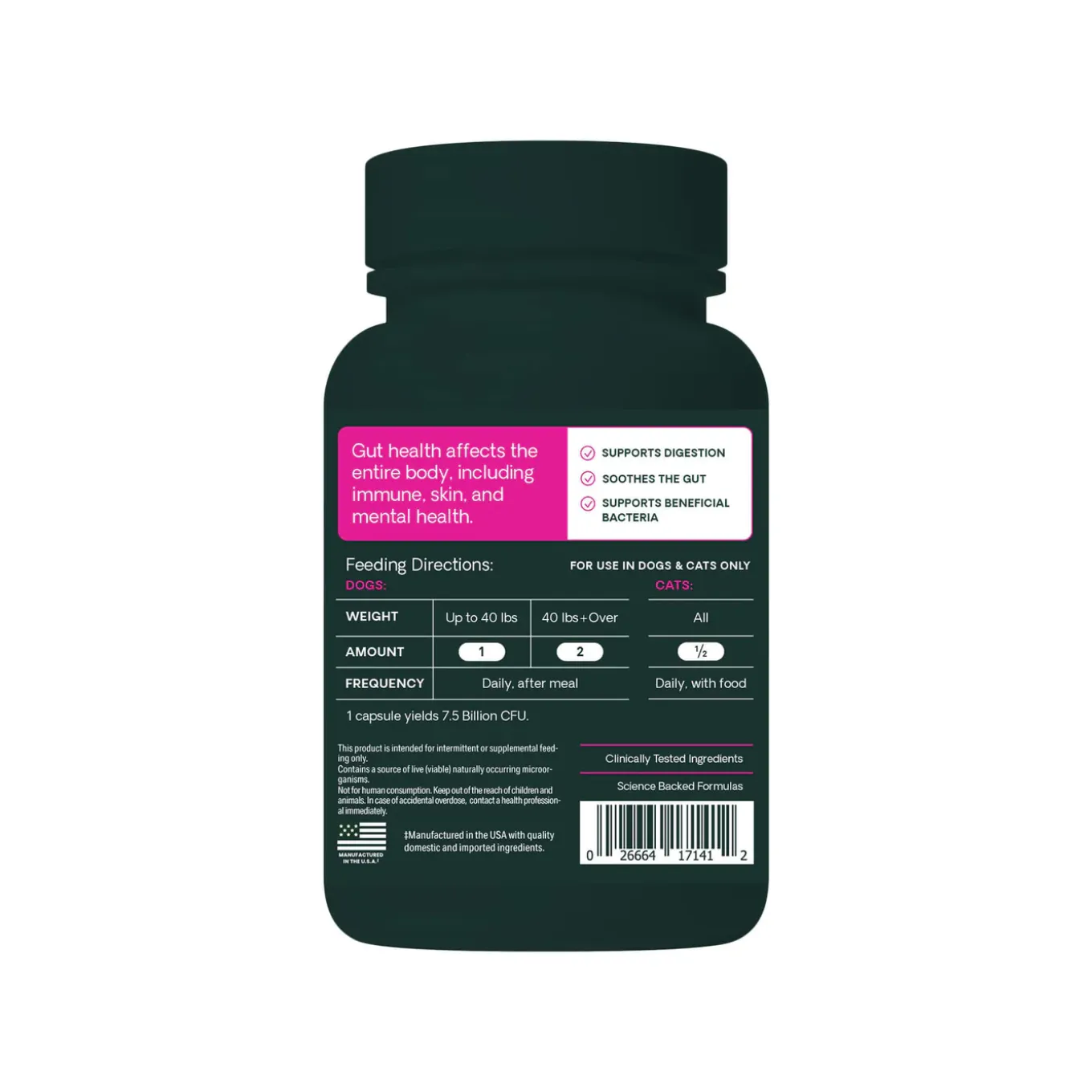 VetriScience Extra Strength Gut Health Dog & Cat Supplement